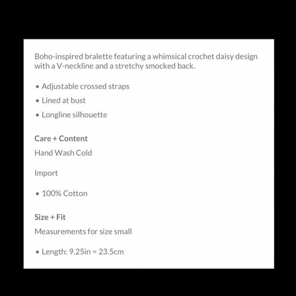 Free People Floral Lace Bralette. - Picture 6 of 6